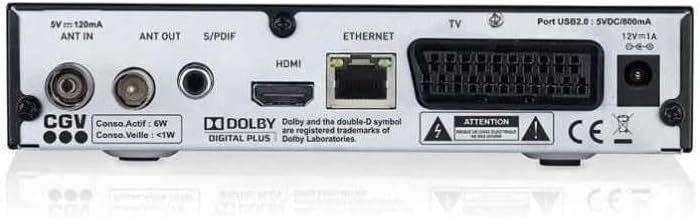 Detalle 2 de CGV etimo 2T-C : récepteur/enregistreur TNT HD à double tuner (noir)