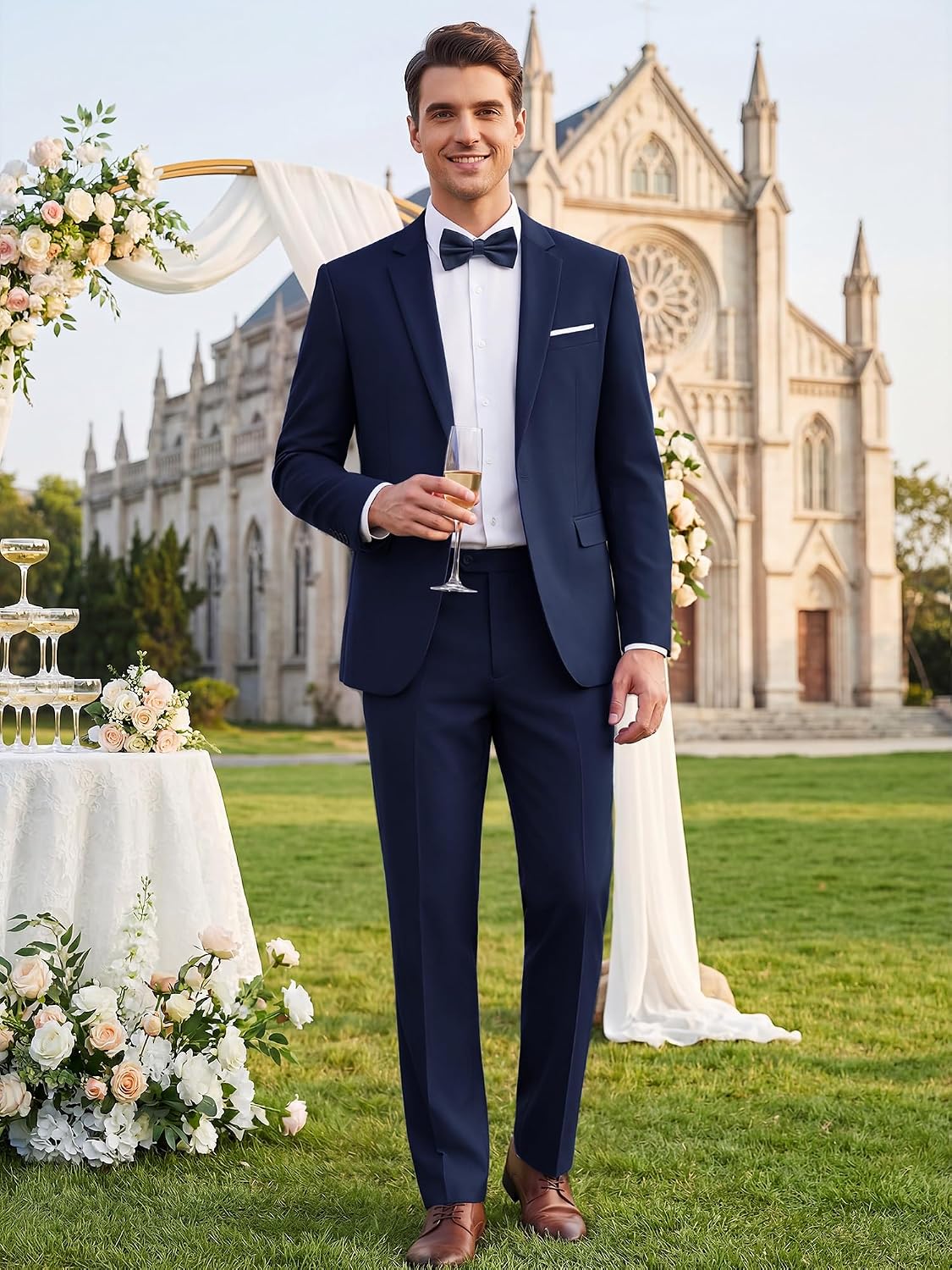 Detalle de MAGE MALE Men's Suit Set in Polyester-Rayon Blend