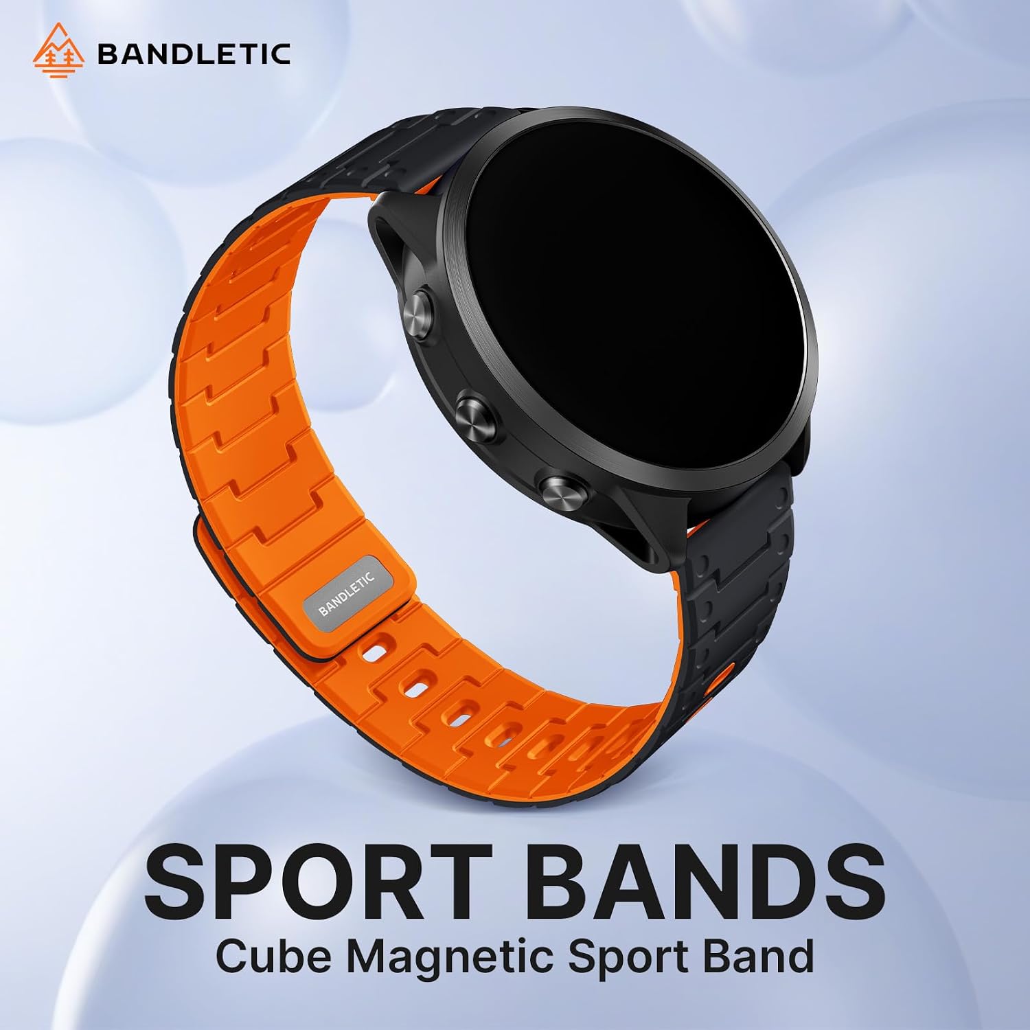 Thumbnail 6 de Bandletic 22mm Magnetic Silicone Watch Strap for Garmin, Samsung, Amazfit and More