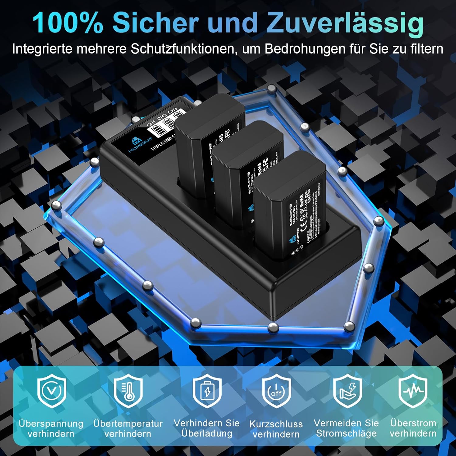 Thumbnail 3 de Homesuit NP‑FW50 Akku 1300mAh Kit für Sony-Kameras