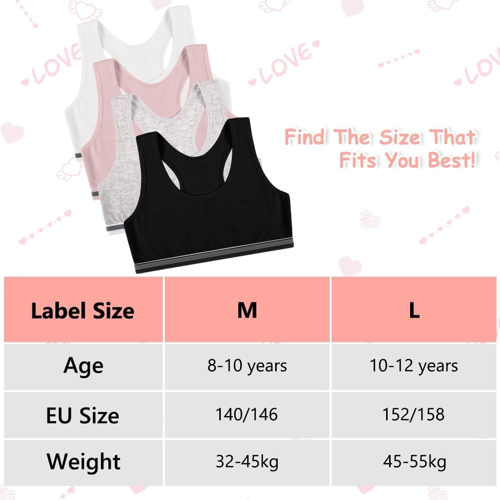 Thumbnail 5 de flintronic Reggiseno Sportivo Bambine 4 pezzi
