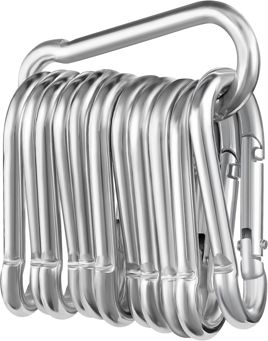 Thumbnail 6 de 15 Stück Karabinerhaken – klein, 40 x 4 mm, Edelstahl, Schnellverschluss