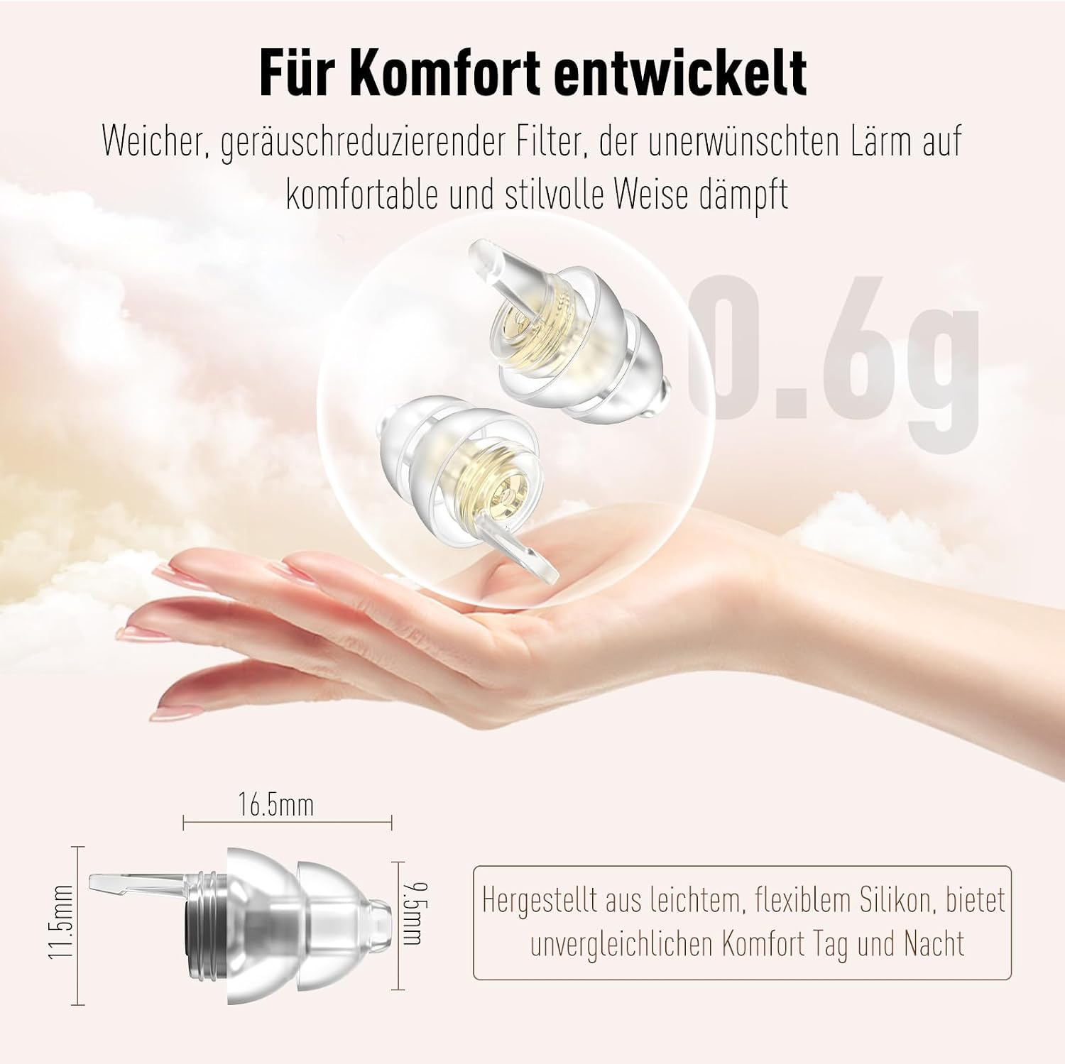 Detalle 2 de Naiicute Ohrstöpsel zum Schlafen 31 dB