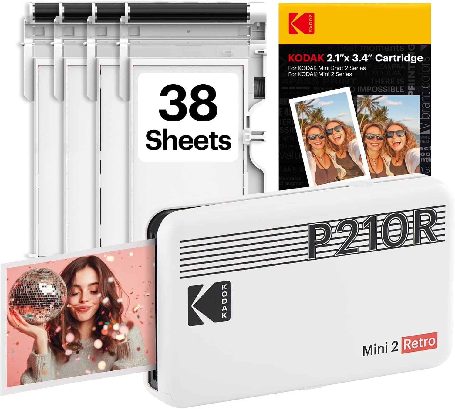 Detalle de KODAK Mini 2 Retro Portable Photo Printer 2.1x3.4 in