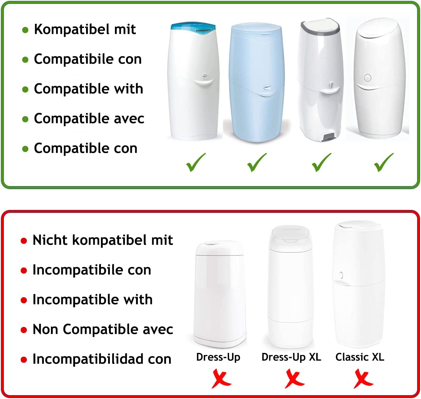 Thumbnail 2 de LILNAP 6 Nachfüllkassetten (runde Kassetten) für Angelcare Windeleimer & Litter Locker II – Neues Design