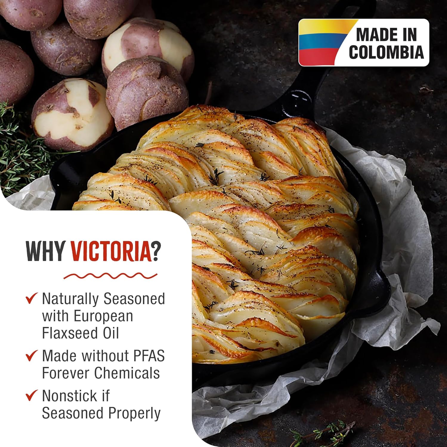 Detalle 2 de Victoria 10-Inch Cast Iron Skillet