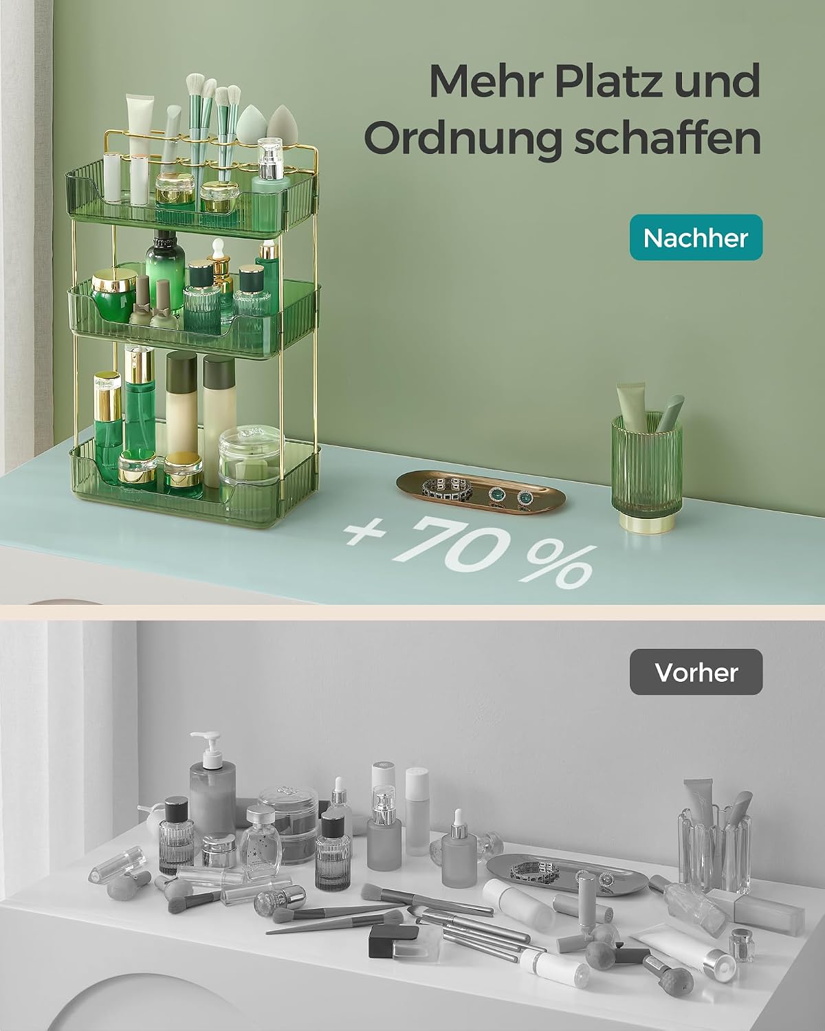 Thumbnail 5 de SONGMICS Make-up Organizer JKA013C01 3 Ebenen