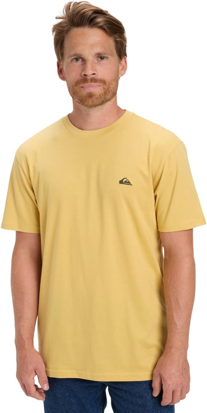 Detalle de Quiksilver Basic SS Tee Young T-Shirt Uomo – Pacco da 1, cotone 160 g/m², stile casual