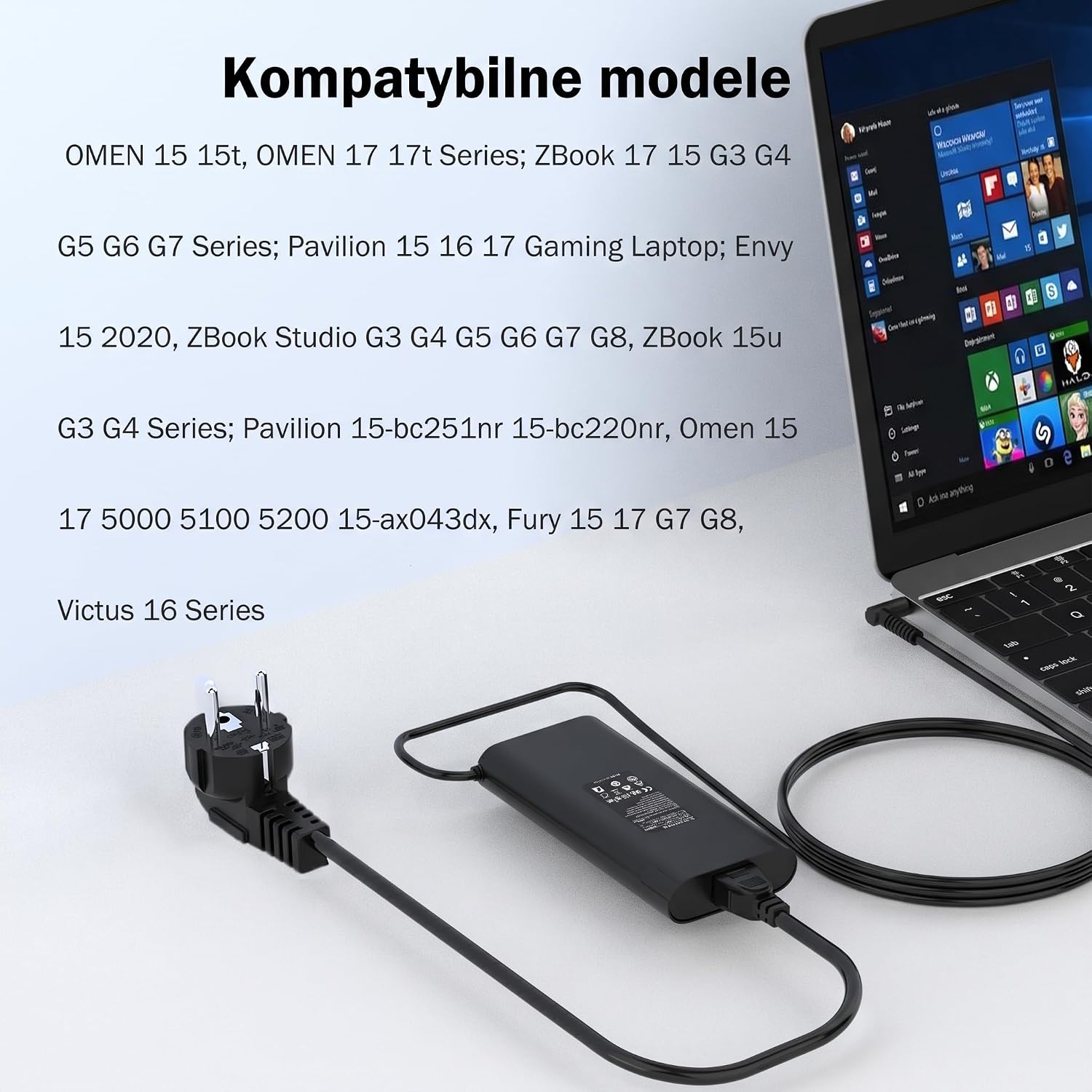 Detalle 2 de VUOHOEG 200W 4.5x3.0mm laptopadapter voor HP, 19,5 V en 10,3 A