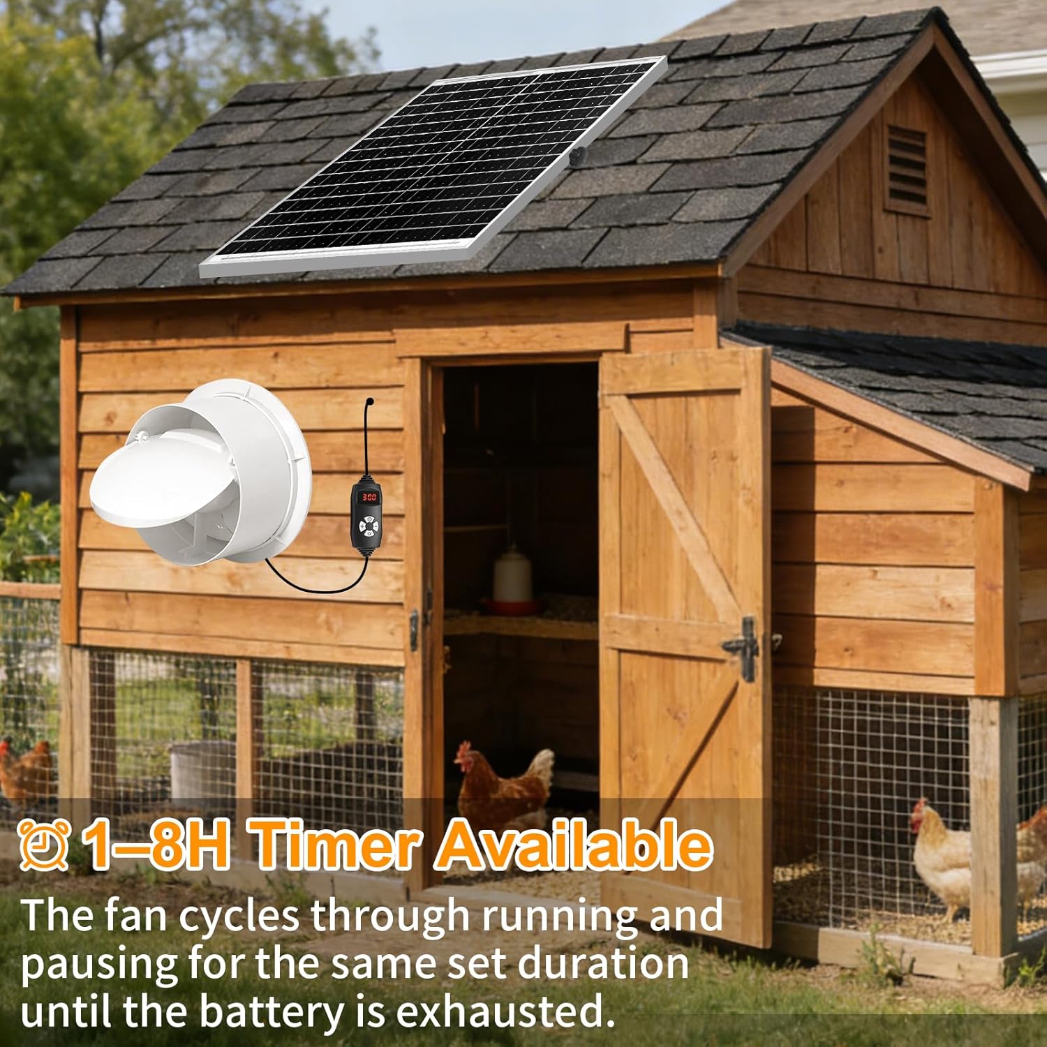 Thumbnail 2 de Solar chicken coop fan 25W