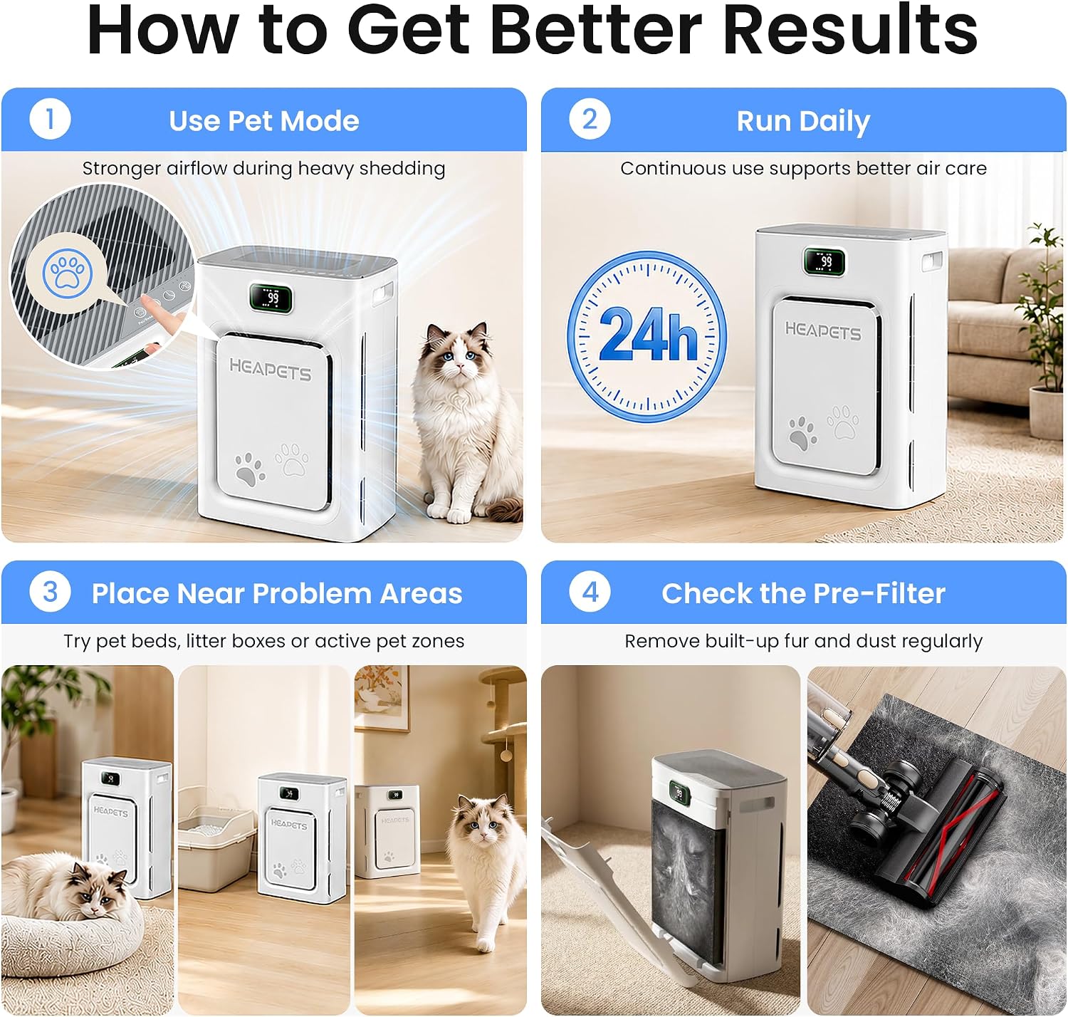 Thumbnail 5 de Pet Air Purifier 2500 sq ft PM2.5 Monitor 🏠