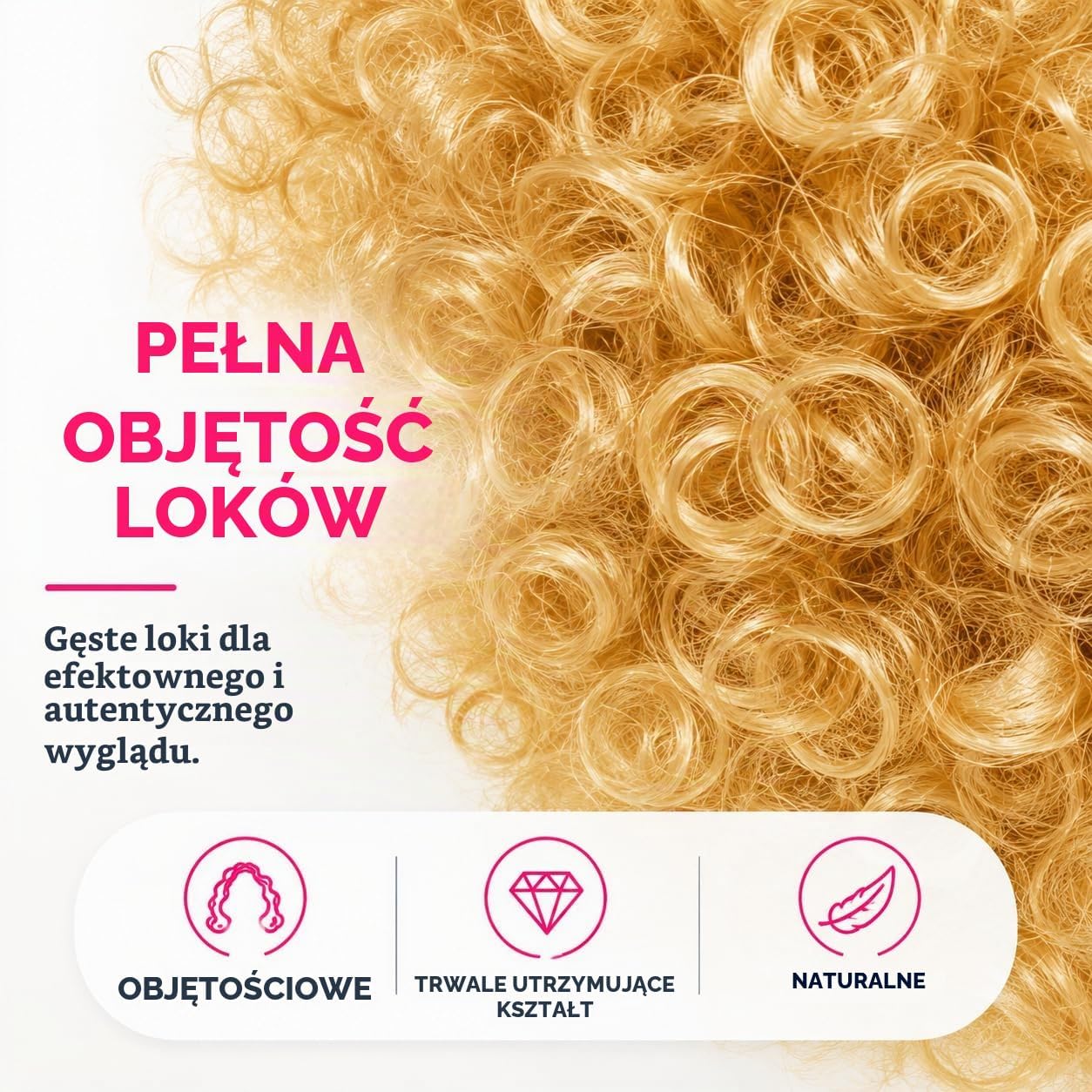 Detalle de TK Gruppe Timo Klingler peruka blond afro mullet w stylu retro na karnawał
