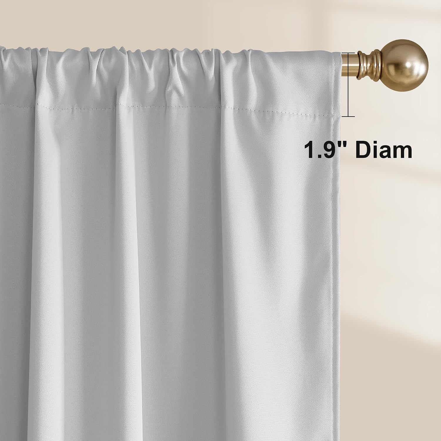 Detalle 2 de NICETOWN blackout curtains, 63-inch