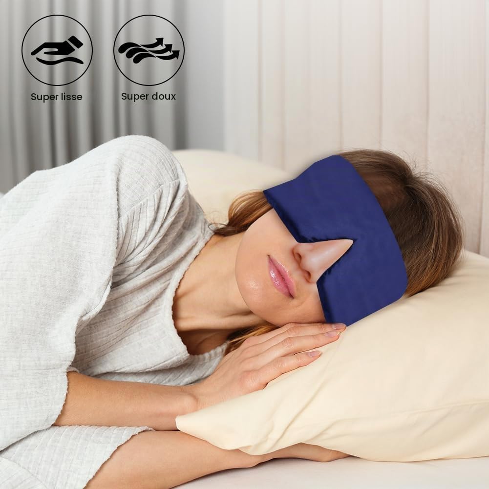 Detalle de ACWOO zijden slaapmasker met verstelbare hoofdband en volledige bedekking