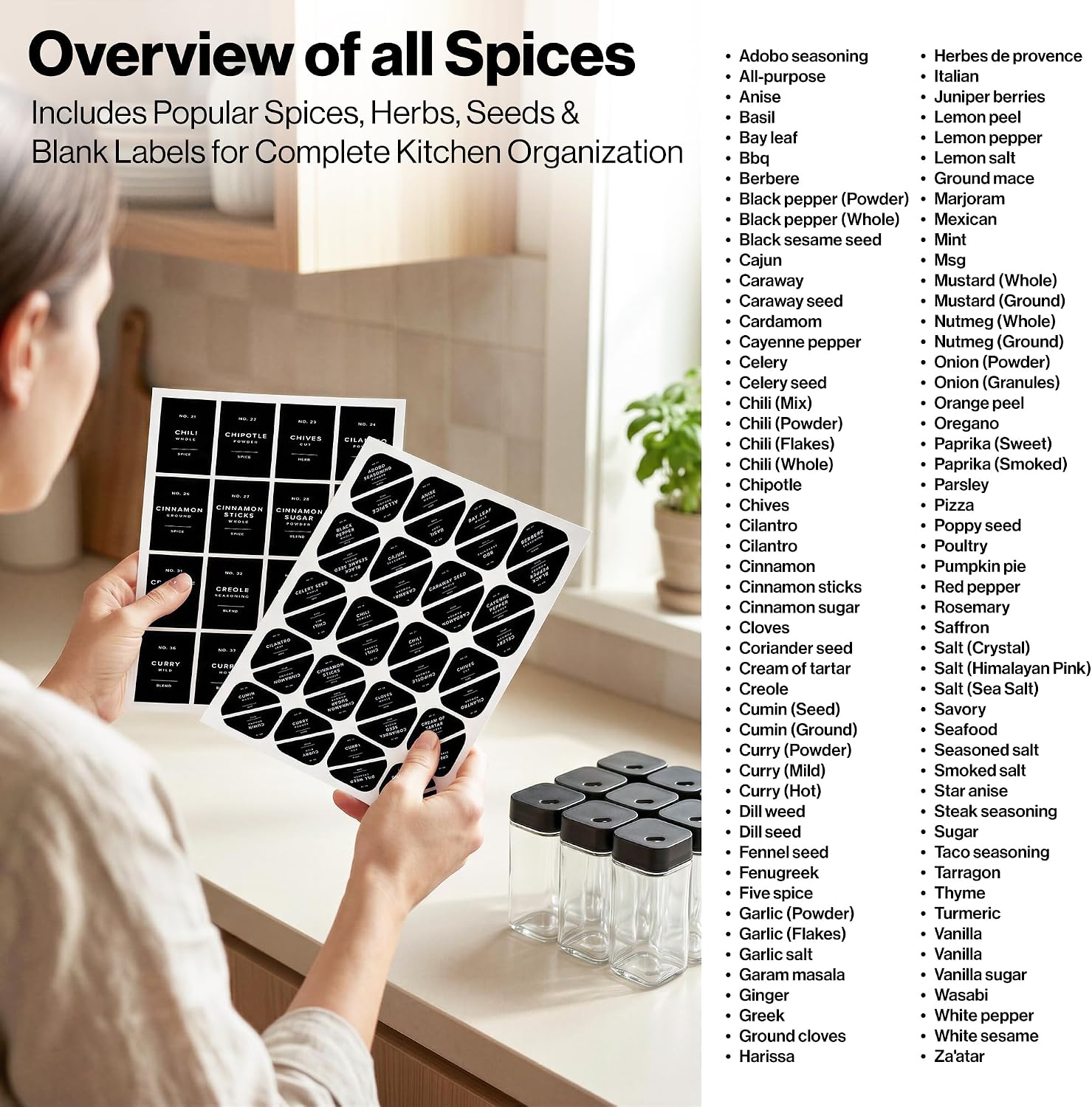 Thumbnail 6 de EDELHAUS Glass Spice Jars 4 oz