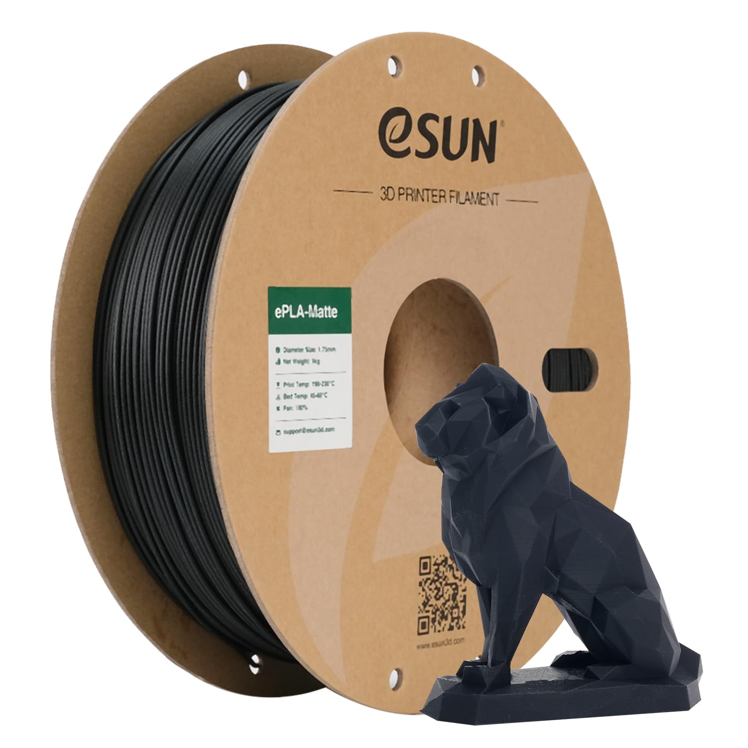 Detalle de eSUN Aufgerüstet Matte PLA 1kg Dunkel Schwarz