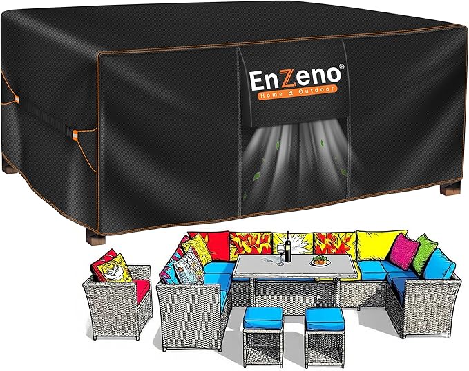 Enzeno Funda Mesa y Sillas Impermeable 200x200x90cm ☂