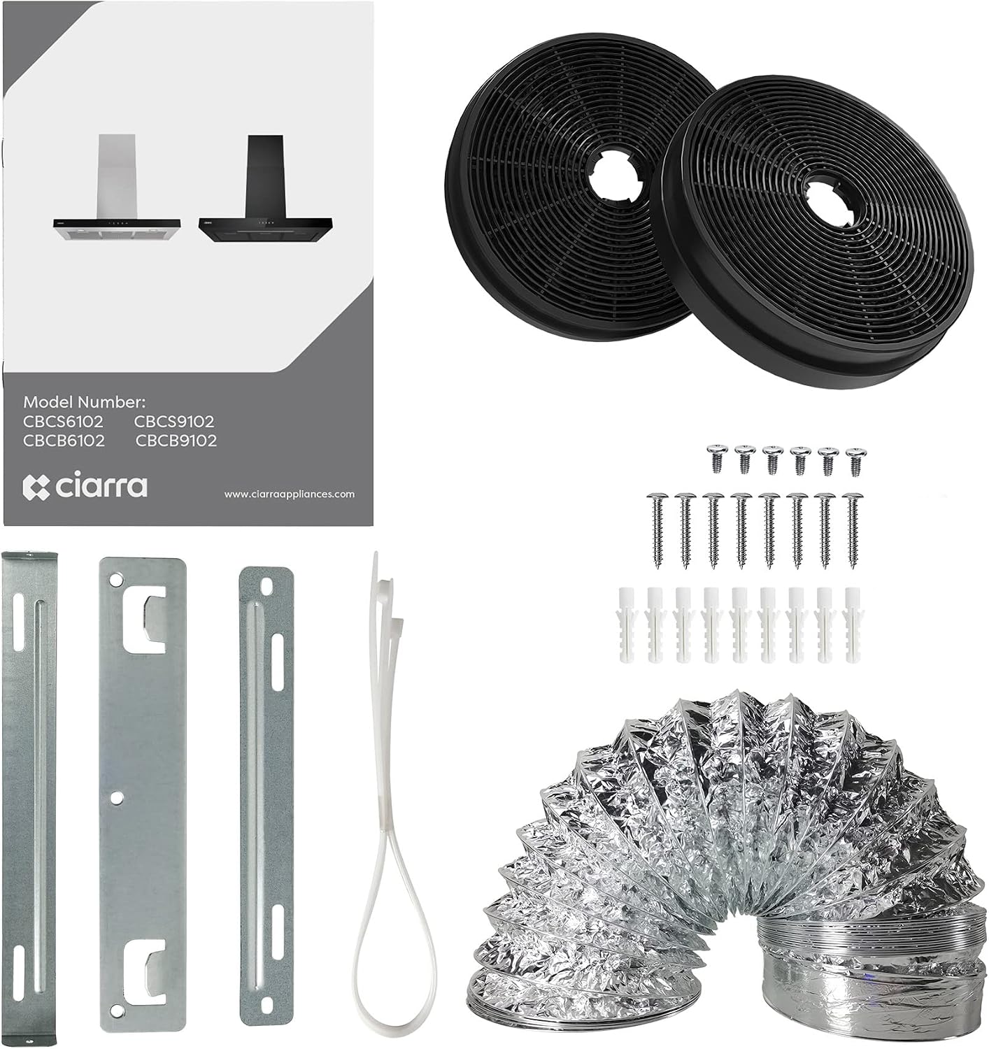 Thumbnail 6 de CIARRA Black Cooker Hood 90cm CBCB9102: 650m³/h, Wi‑Fi App Control, A+++ Energy, 4 Speeds