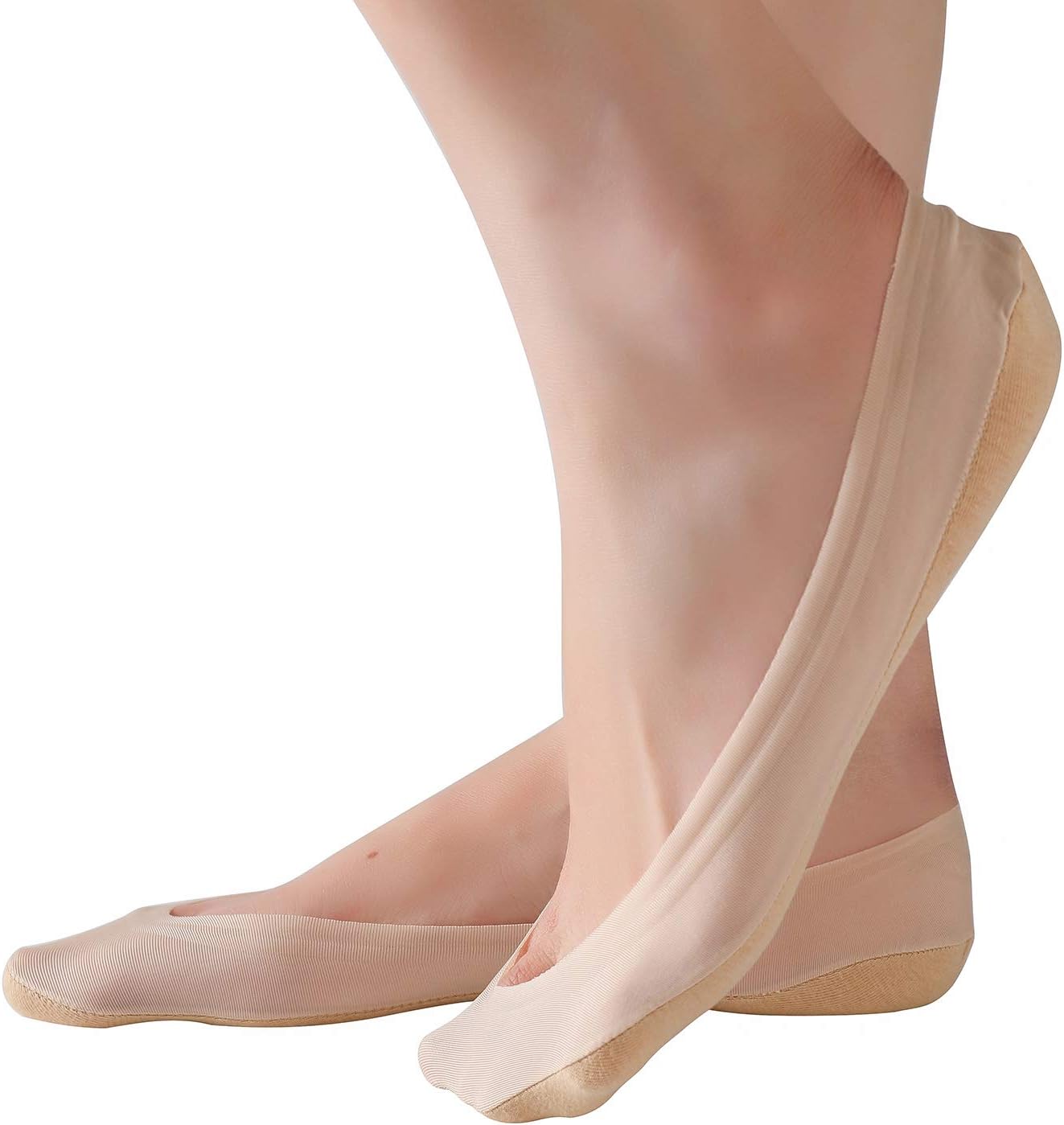 Thumbnail 1 de RIIQIICHY 4/6 Paia di Calzini Fantasmini Invisibili Donna – Salvascarpa in Cotone/Nylon con Silicone Antiscivolo