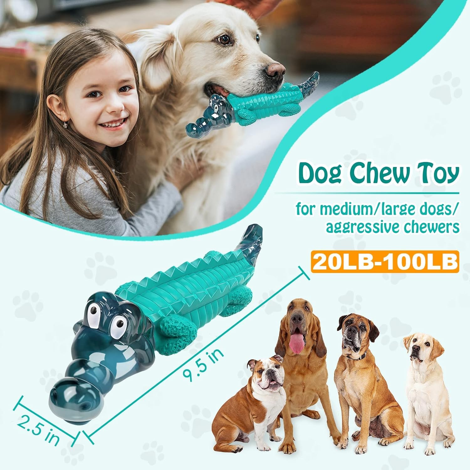Thumbnail 4 de Aleath Large Dog Chew Toy for Aggressive Chewers