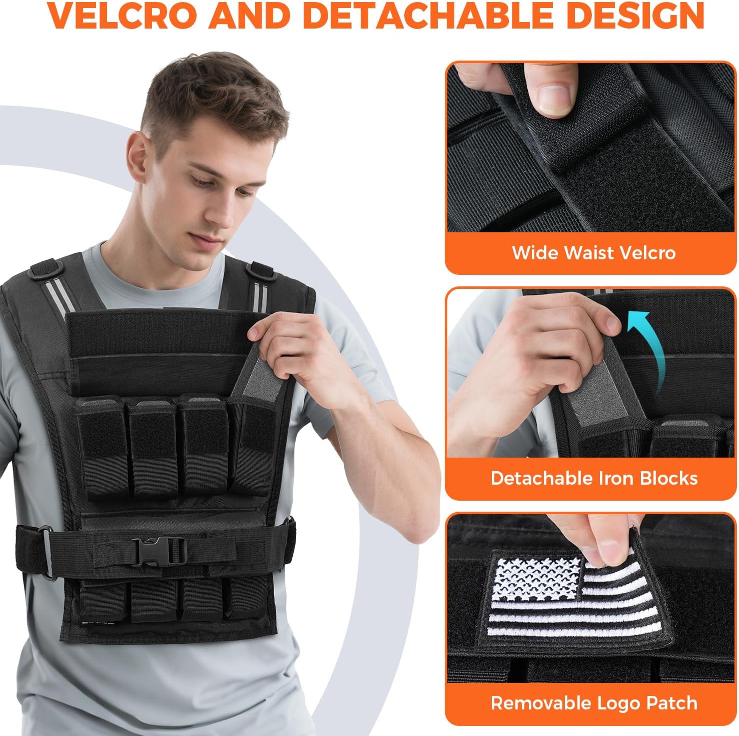 Thumbnail 5 de BAGAIL Weighted Vest for Strength Training – Adjustable, Reflective, and Built to Last