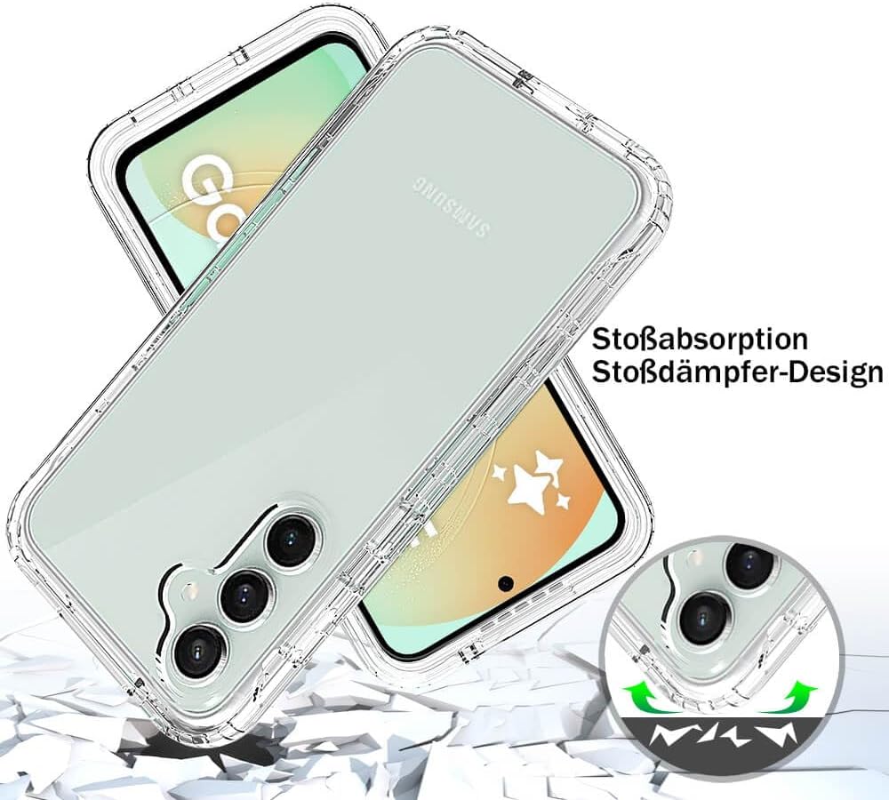 Thumbnail 2 de Leedia Coque de protection complète transparente pour Samsung Galaxy S24 FE 6,65" – 360° anti-chocs avec film d’écran intégré