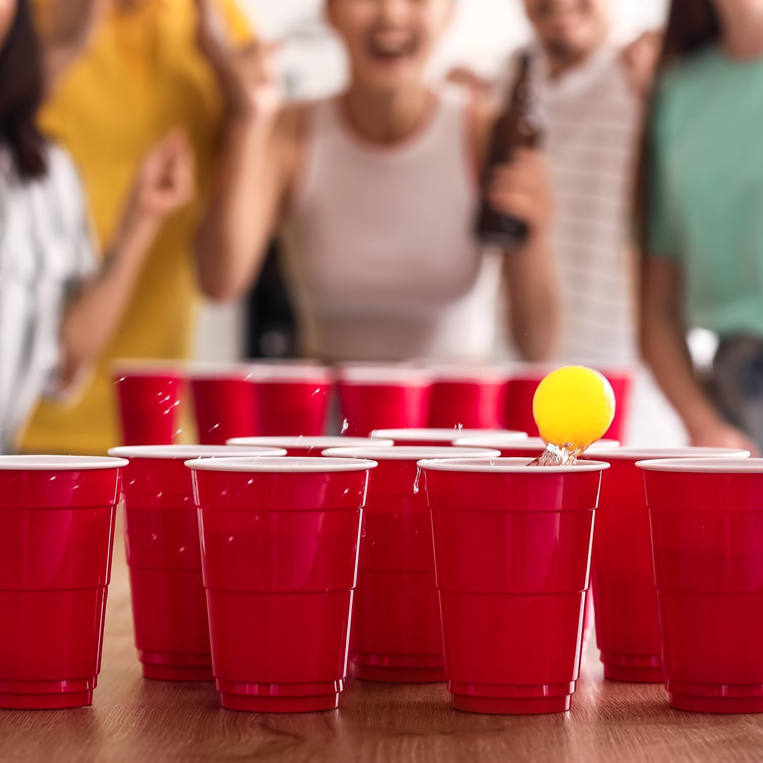 Thumbnail 1 de com-four Palline da ping pong 40 mm – confezioni da 48/72/144 in bianco o colori vivaci