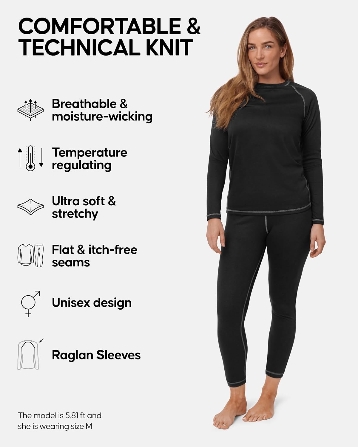 Detalle 2 de Thermal base layer set, 100% recycled