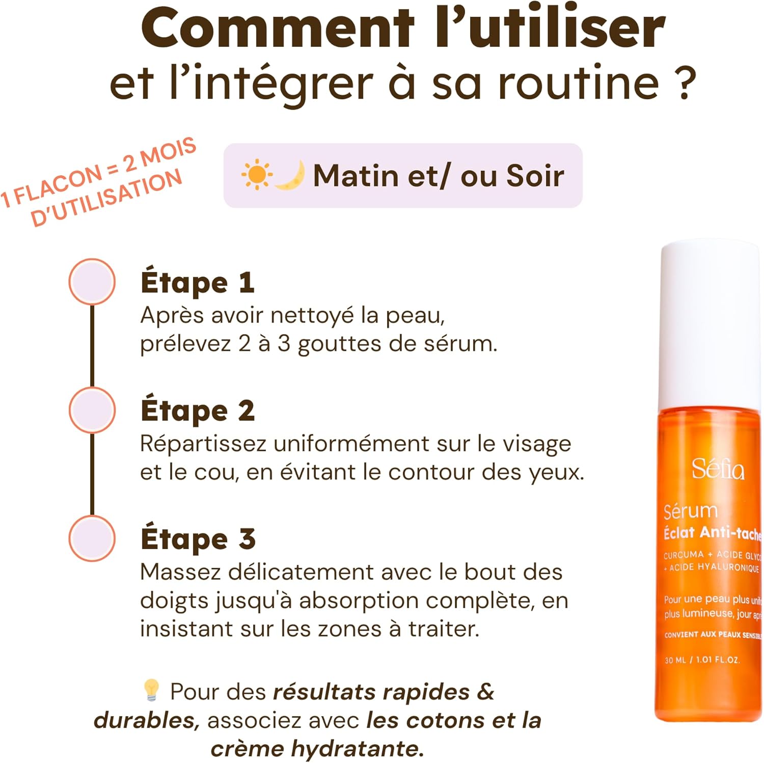 Thumbnail 6 de Séfia Sérum Anti-Imperfections Visage 30 ml – Curcuma, Vitamine C et AHA pour un teint plus homogène