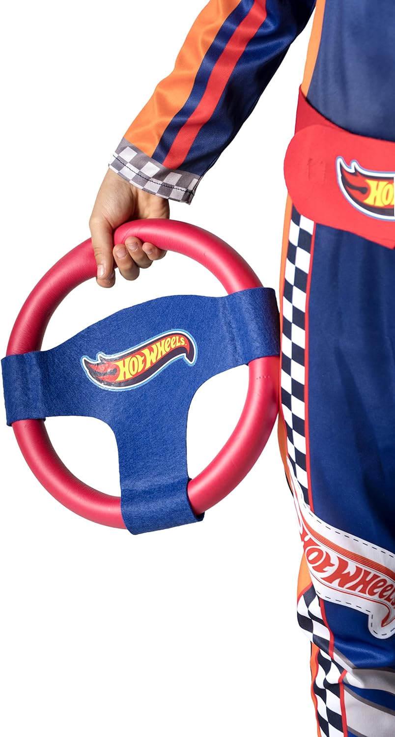 Detalle 2 de Ciao Hot Wheels Race Team – dziecięcy kostium kierowcy z piankową kierownicą
