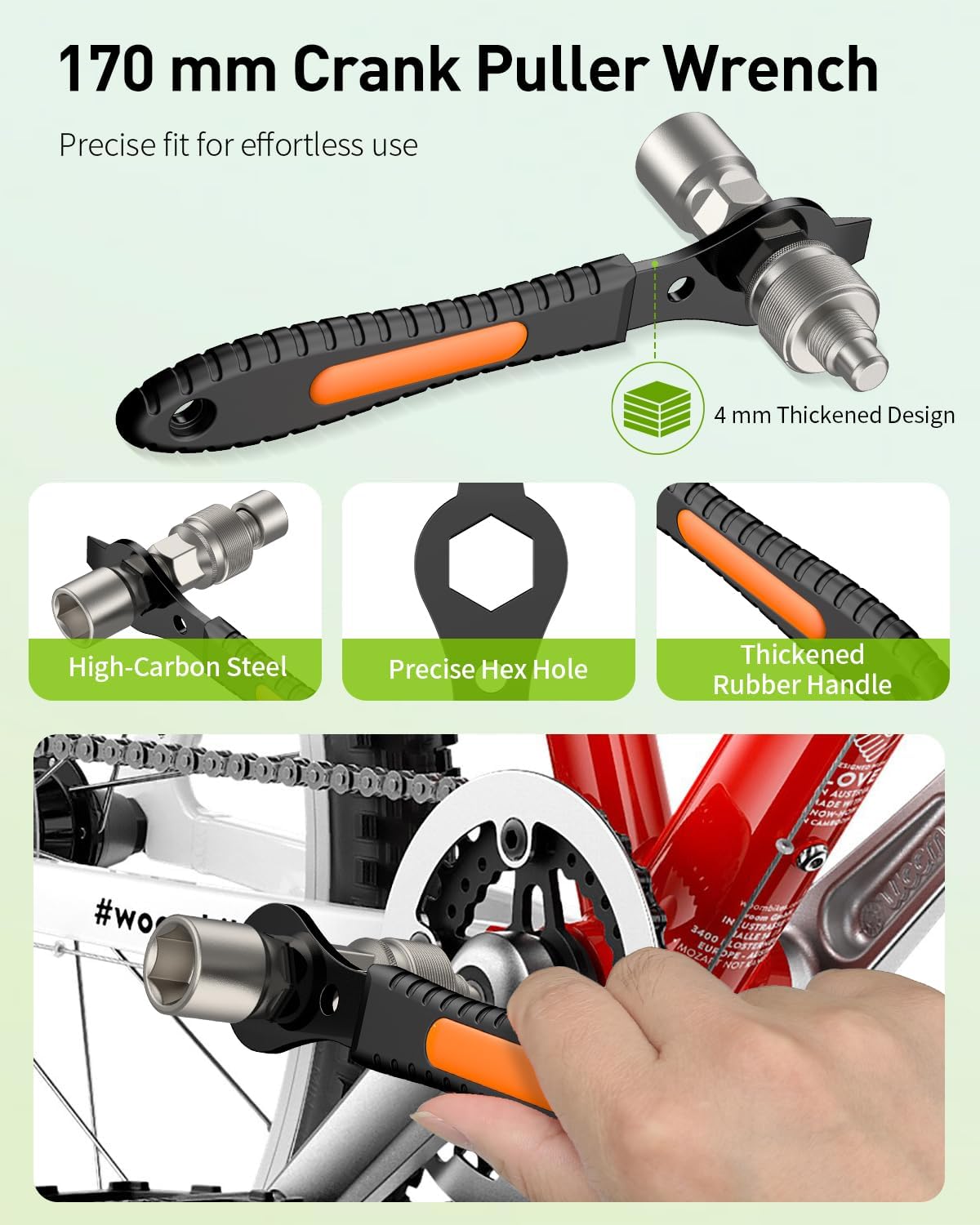Thumbnail 6 de Pawfly estrazione pedivella per bici: attrezzo rimozione centrale con compatibilità Square Taper e Shimano Octalink