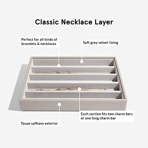 Detalle de Stackers Taupe Classic Set of 6 – Customisable Jewellery Box for Growing Collections