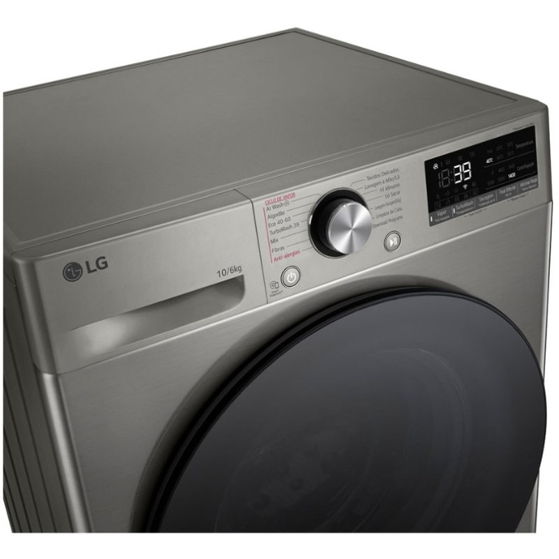 Thumbnail 1 de LG F4DR7010SGS Lavasecadora 10 kg 6 kg
