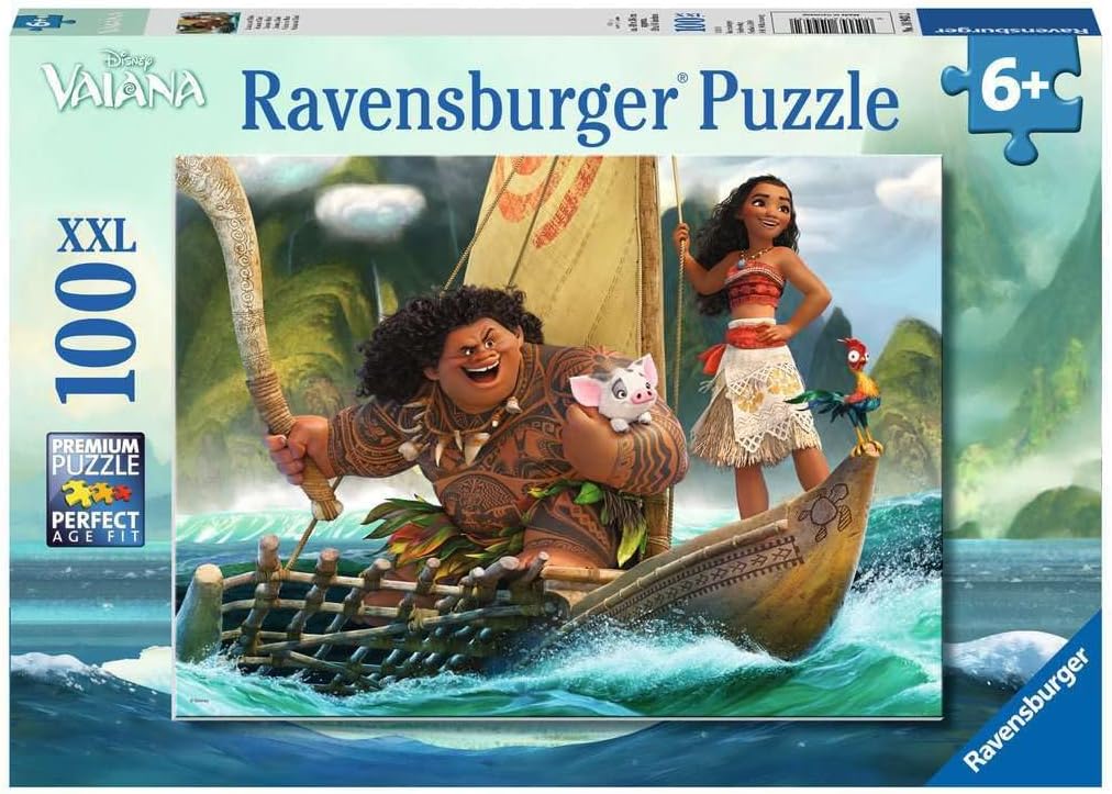 Detalle de Ravensburger 10943 Disney Vaiana-kinderpuzzel, 100 XXL-stukjes, 49 x 36 cm