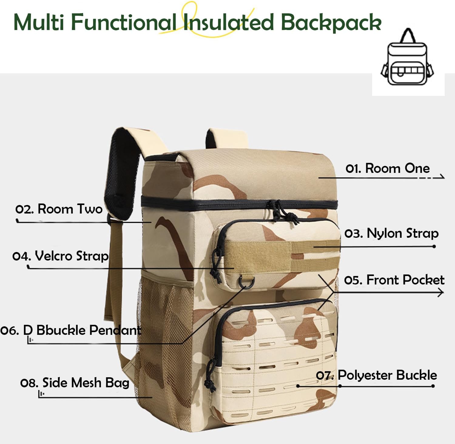 Thumbnail 2 de KEAIDUO 23L Large Insulated Cooler Backpack review: a practical, dual‑zone rucksack for outdoor family days