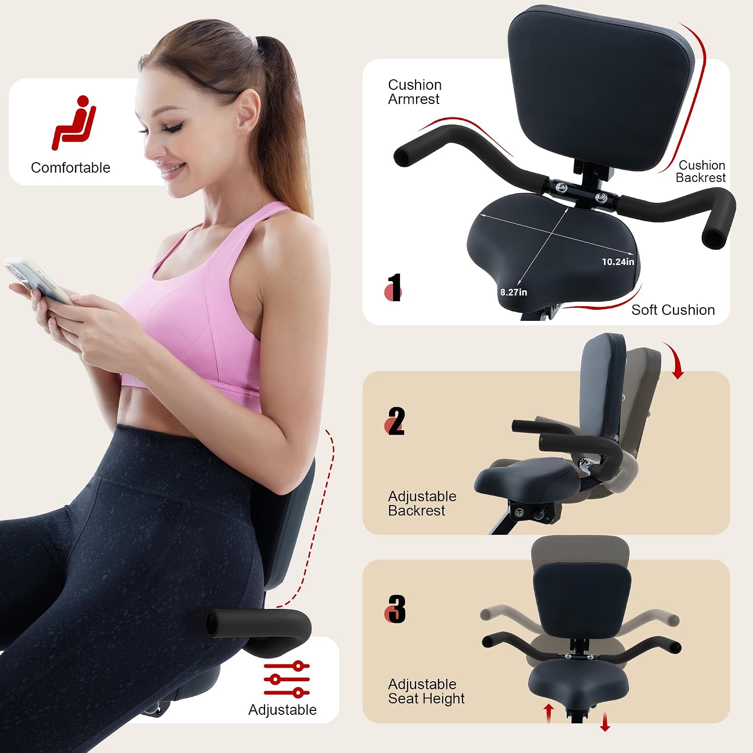 Thumbnail 5 de BARWING Stationary Exercise Bike 350 lb
