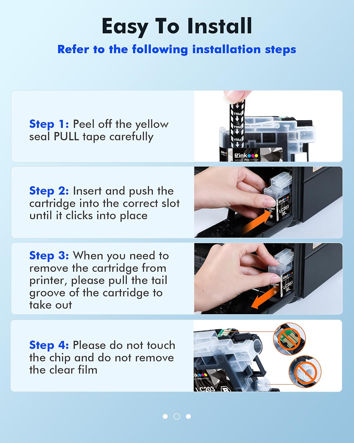 Thumbnail 6 de E-Z Ink Pro LC203XL Replacement Ink Cartridges, 5-Pack with Black and CMY