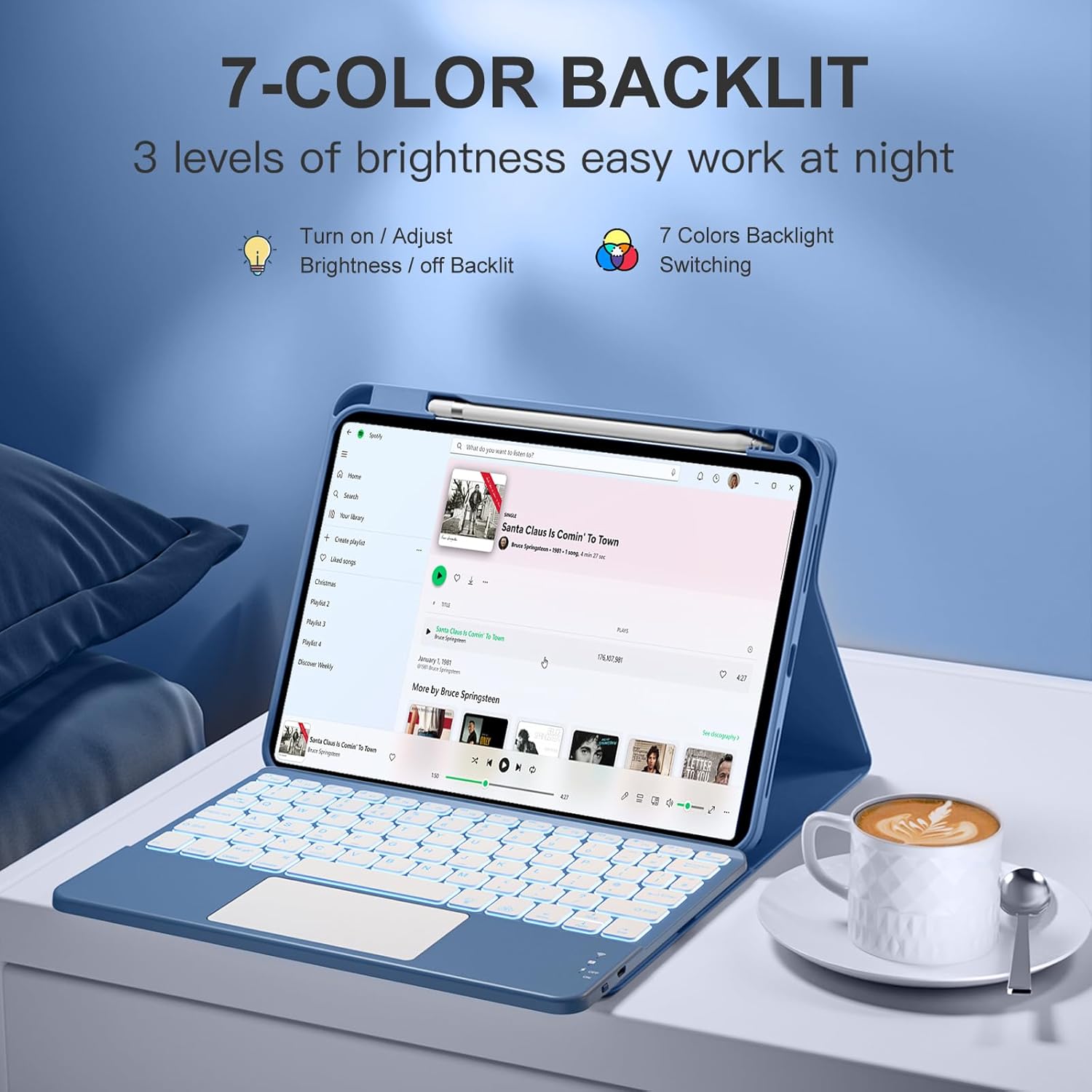 Thumbnail 3 de Vobafe Keyboard Case for iPad 10th/11th Gen (A2696/A2757/A2777) with Detachable Trackpad Keyboard – Blue