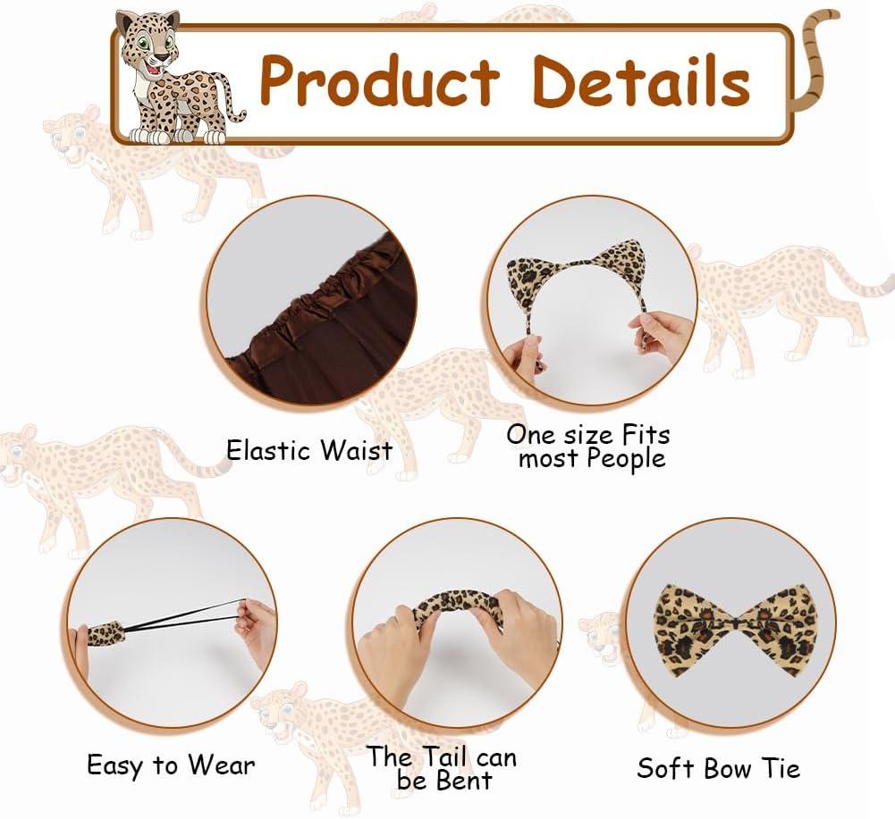 Detalle 2 de ACWOO Tigre Set Costume animale Kit 5 pezzi 🐯