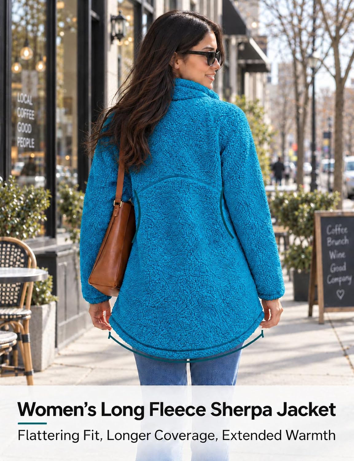 Detalle 2 de Baleaf Women's Long Fleece Jacket, 100% Polyester
