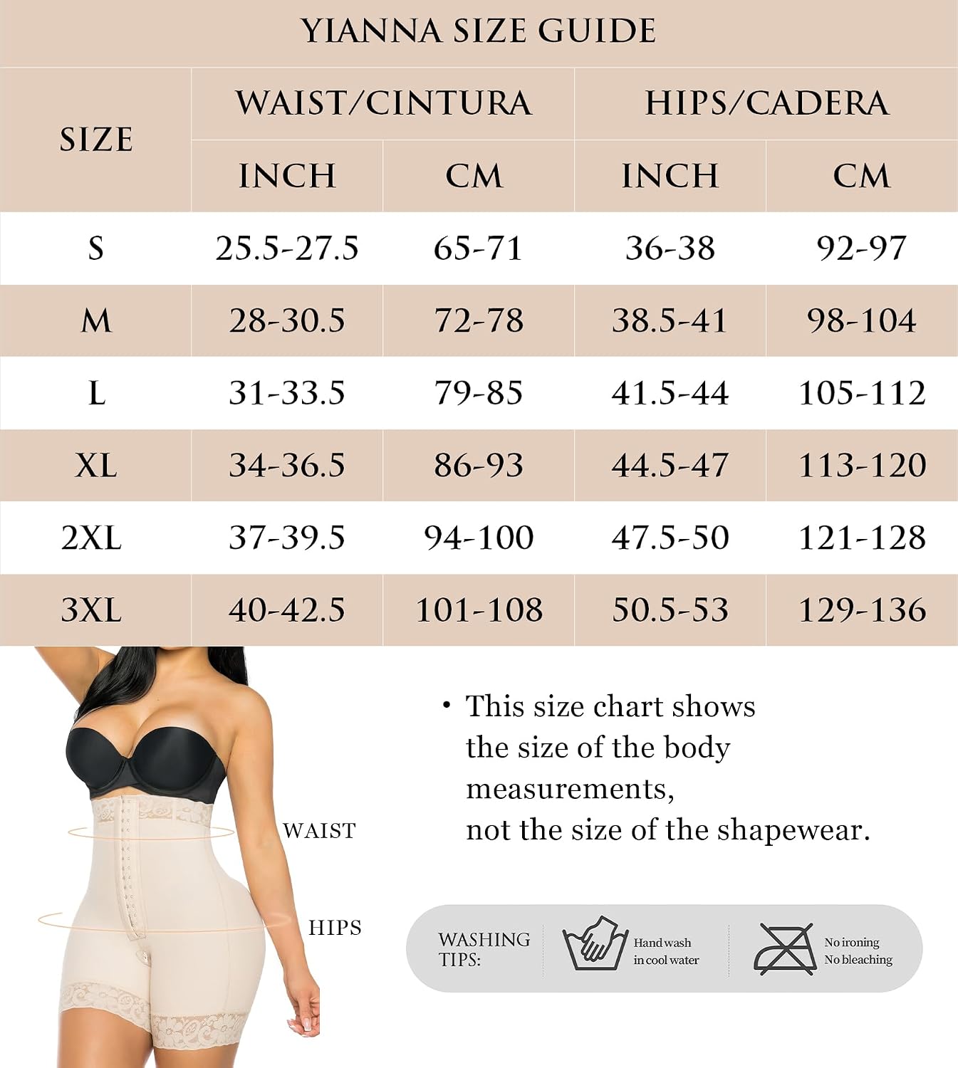 Detalle 2 de YIANNA Tummy Control Shapewear Shorts with Strapless Design and Crotch Zipper