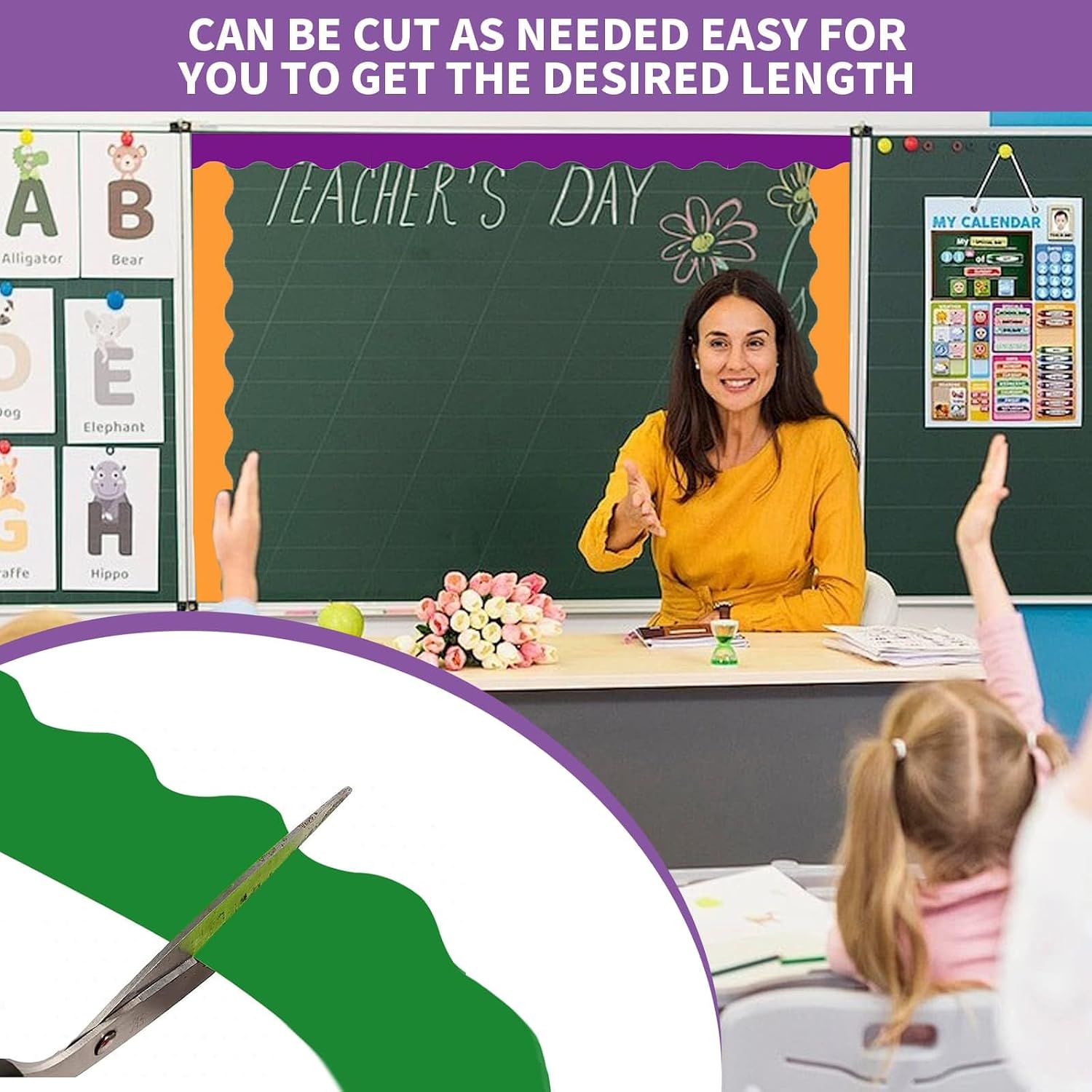 Thumbnail 5 de Colorful Classroom Borders for Bulletin Board: 8 Roll Set