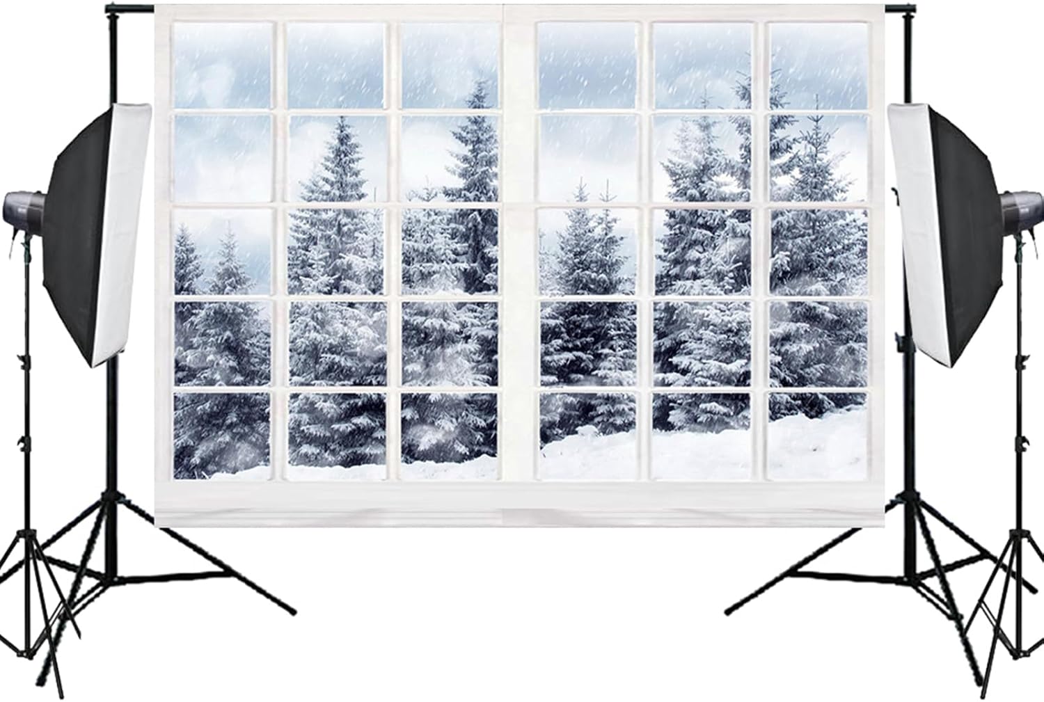 Thumbnail 4 de Aisnyho Winter Snow Scene Backdrop 8x6ft 🎞