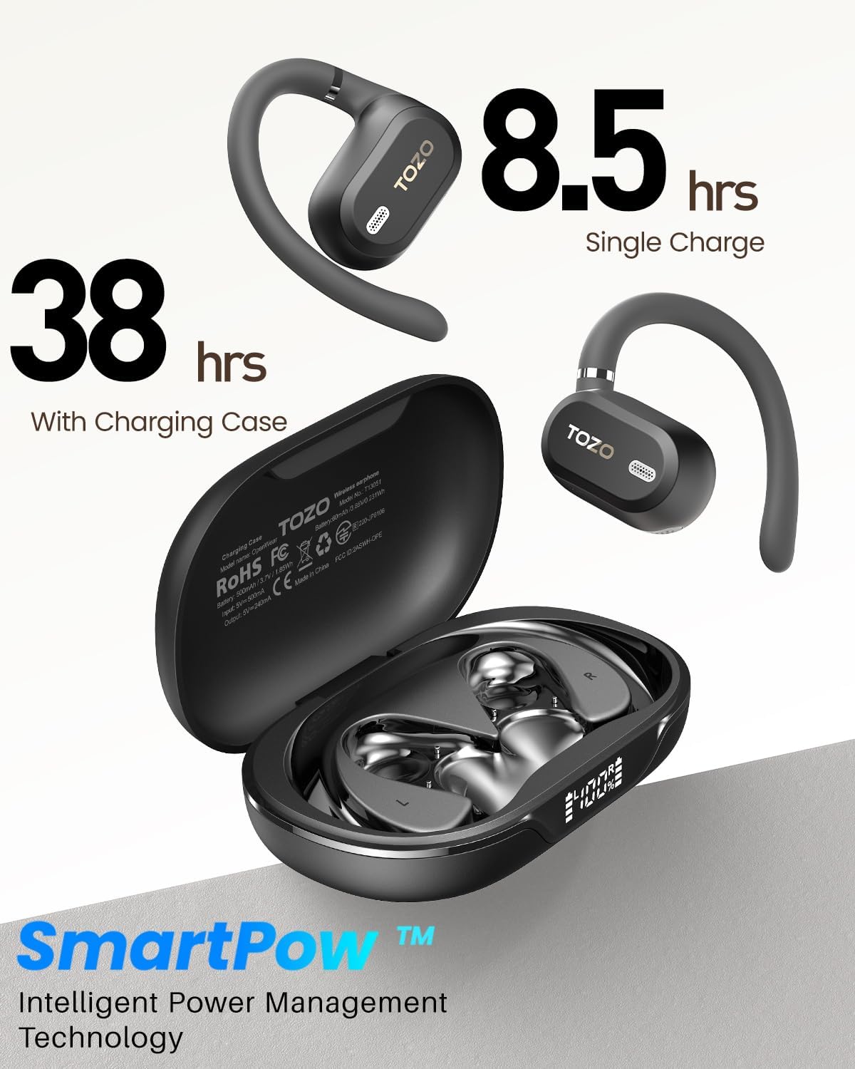 Thumbnail 5 de TOZO OpenWear Open-Ear Headphones 38h