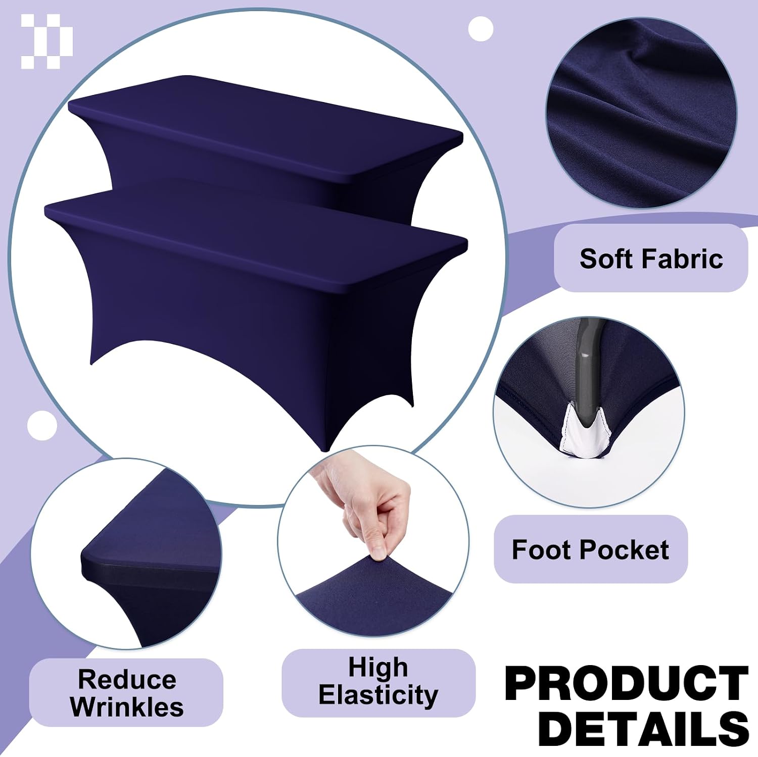 Detalle de Trlyc Stretch Tablecloth 72 x 30 in