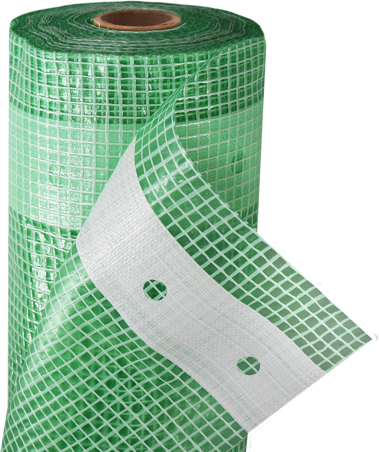 Detalle de Aquagart Gewächshausfolie Gitterfolie Frühbeetfolie – UV-stabil, grün/transparent, 250 g/m², verstärkter Rand