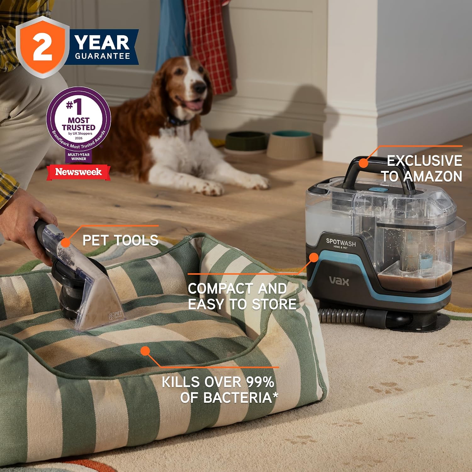 Detalle 2 de Vax SpotWash Home & Pet Compact Carpet Spot Cleaner CDSW-MPDP