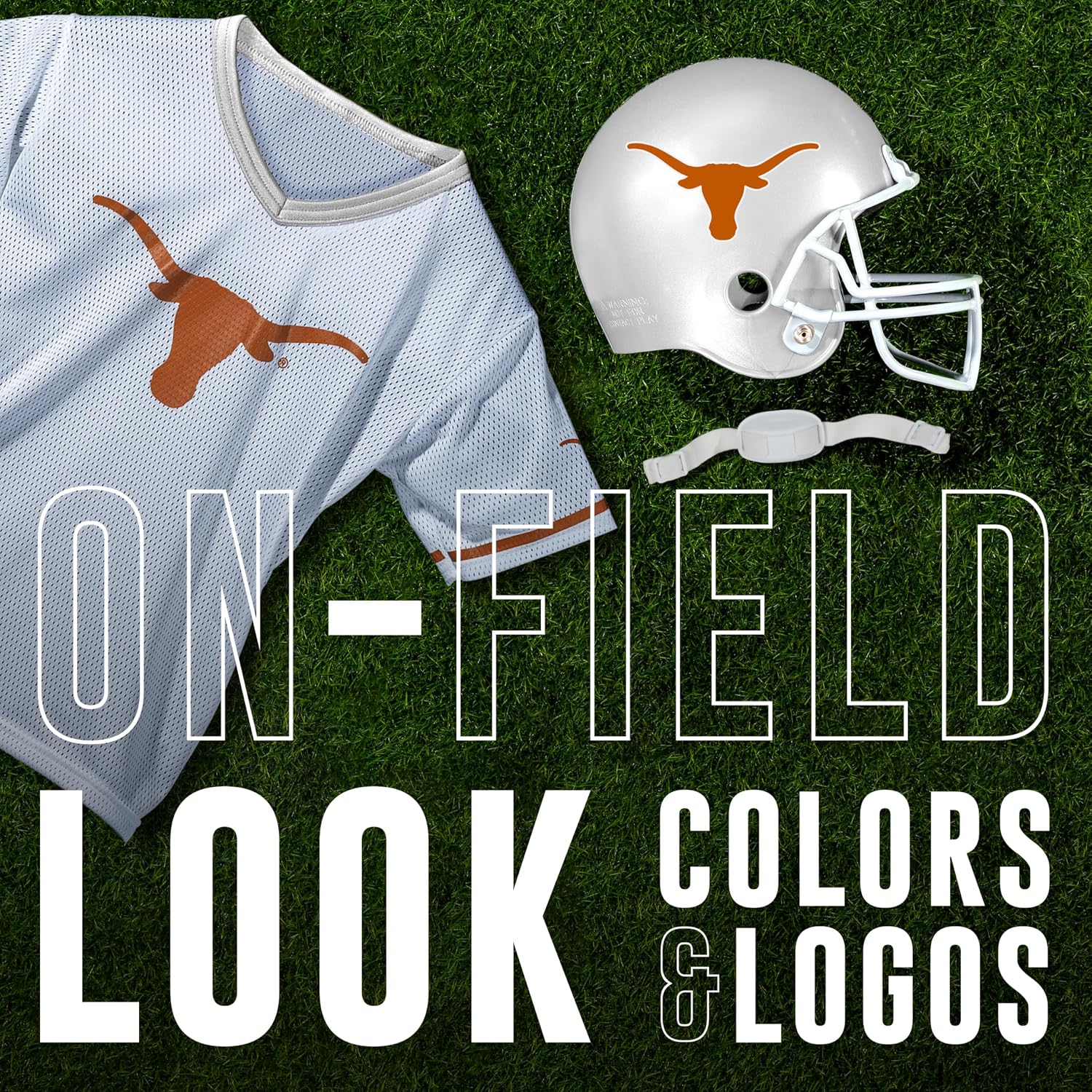 Detalle de Franklin Sports NCAA Kids Helmet + Jersey Set, Texas Youth Medium