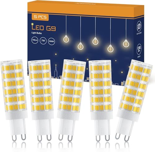 Detalle de TASMOR Lampadine LED G9 7W: luce calda stabile, facile sostituzione e risparmio energetico