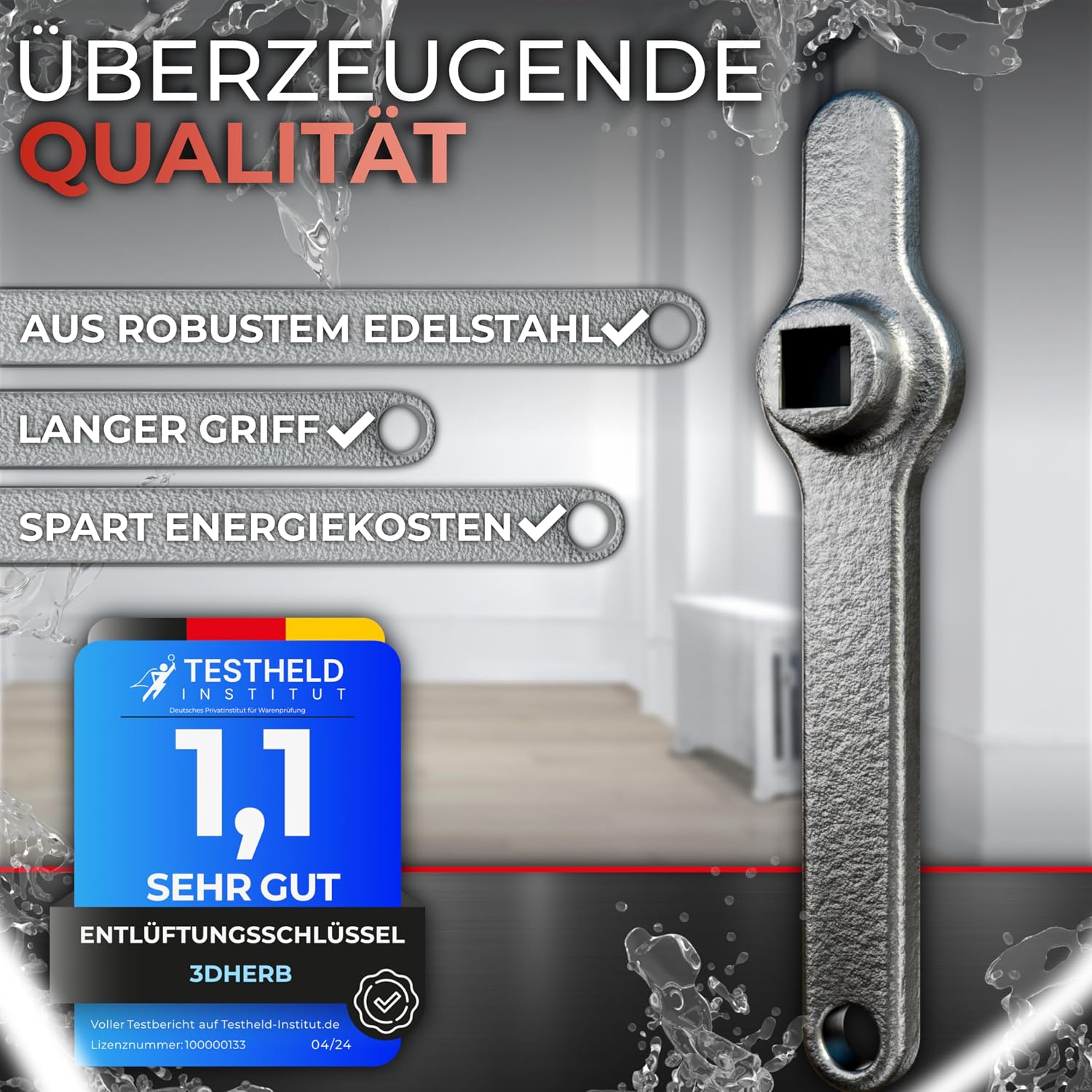 Thumbnail 2 de 3DHerb Entlüftungsschlüssel Edelstahl 5x5 mm